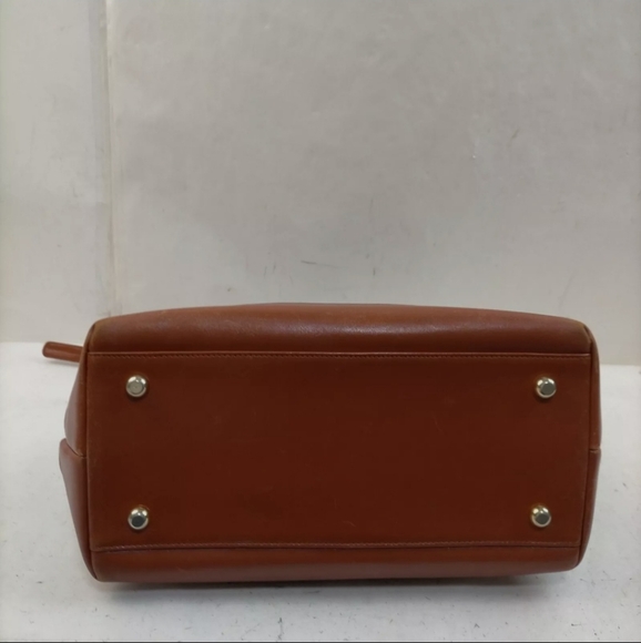 MCM Vintage Authentic Cognac Monogram Bowler Bag w/Crossbody Shoulder Strap - Picture 4 of 9